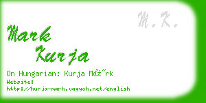 mark kurja business card